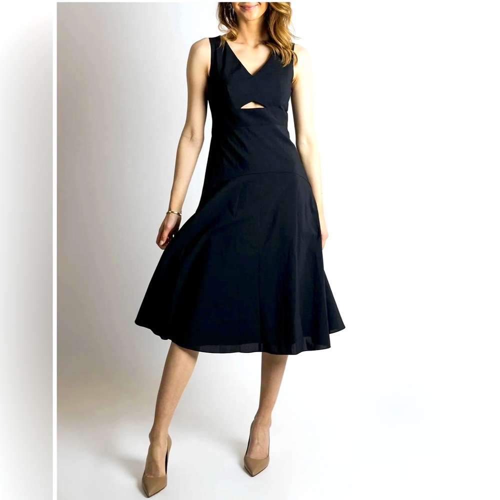 🖤 Theory Women's Cutout A-Line Midi-Dress